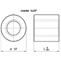 TR 25x5 L (leva) trapezna matica HSN (bron, cilindrična), CONTI -2 | Tuli.si