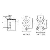 LMHP 30 UU linearni ležaj, dimenzije 30x45x64 mm -2 | Tuli.si