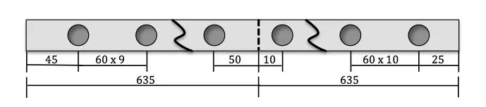 hole spacing example 2